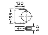 VAILLANT MUURBEUGEL RVS 80/125 - 50 TOT 90MM