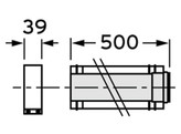 VAILLANT VERLENGBUIS PP/RVS 80/125 - 50 CM