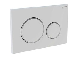 GEBERIT SPOELDRUKPLAAT SIGMA 20 - 2 TOETSEN WIT-CHROOM-WIT