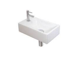 BANYO FONTEINPACK PORSELEIN LOFT KRAAN L.-SIFON-PLUG CHR-WIT