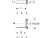 GEBERIT VERLENGSET AANVOER-AFVOER VOOR HANGWC