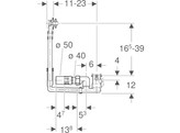 GEBERIT BADLEDIGING AUT. UNIFLEX 52 VOOR STANDAARD BAD  NIEUW 150.650.21.6 