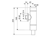 SCHELL FLUSH VALVE BASIC VR WC 3/4  DN20 CHROOM