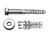 BEVESTIGINGSSET MET BOUTEN 8X50MM INCL. PLUG EN RONDEL
