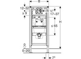 GEBERIT DUOFIX MONTAGE ELEMENT URINOIR 112-130CM UNIVERSEEL