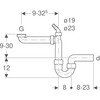 GEBERIT SIFON ENKEL 6/4  X 40MM WIT PLAATSTBESPAREND MODEL