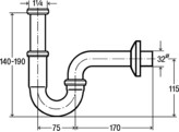 VIEGA WASTAFELBUISSIFON 5/4 X 32 CHROOM