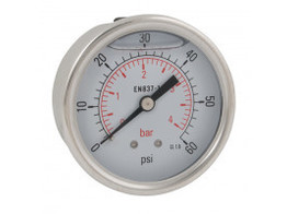 MANOMETER 0-60 BAR GLYCERINE RF 63 R 1/4