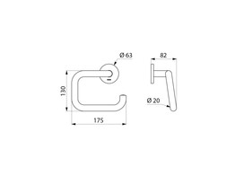 DELABIE WC ROLHOUDER U-VORM RVS SATIN