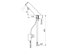 DELABIE TEMPOMATIC 4 WASTAFELKRAAN 230/12V AANSL.STOPCONTACT