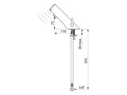 DELABIE TEMPOMIX 4 ELEC. WASTAFELMENGKRAAN BATTERIJ 6V CHR.