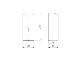 DELABIE ZEEPDISPENSER ELECTR.1L INHOUD RVS 304 GLANZEND