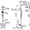 HANSA MICRA SHOWERPIPE DIAM 200MM INCL HANDDOUCHE CHROOM