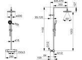 HANSA MICRA SHOWERPIPE DIAM 200MM INCL HANDDOUCHE CHROOM