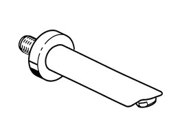 HANSA VANTIS BADUITLOOP 17CM  INKORTBAAR TOT 14CM  CHROOM