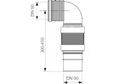 TECE FLEXIBELE AFVOERBOCHT VOOR WC DN90