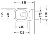 DURAVIT D-CODE WANDTOILET DIEPSPL. WIT