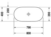 DURAVIT LUV OPZETWASTAFEL 80X40 WIT GLANZEND