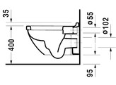 DURAVIT STARCK 3 WANDWC ONZICHTBARE BEVEST WIT