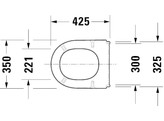 DURAVIT STARCK 3 WC ZITTING WIT SCHARNIEREN RVS