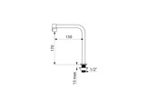 DELABIE VASTE UITLOOP VOOR BLADMONTAGE H170 L150 MESSING CH