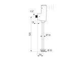 DELABIE TEMPOMATIC 4 URINOIRSPOELING OP BATTERIJ 6V MET BUIS