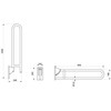 DELABIE OPKLAPBARE BEUGEL 900MM TUBE 33.7MM RVS POLI