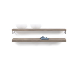 LOOOX WOODEN BASE SHELF DUO 200CM OLD GREY - RVS