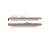 LOOOX WOODEN BASE SHELF DUO 200CM OLD GREY - RVS