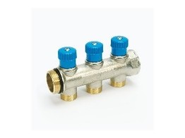 BEGETUBE WARMGEPERSTE MESSING COLLECTOR O 4/4 VERNIKKELD MET INGEBOUWDE KRANEN BLAUW  M24 