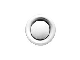 AFVOERVENTIEL ROND DIAM. 160 MM WIT MET MONTAGERING