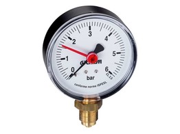 CALEFFI MANOMETER 1/4 0-4 BAR ACHTERAANSL.